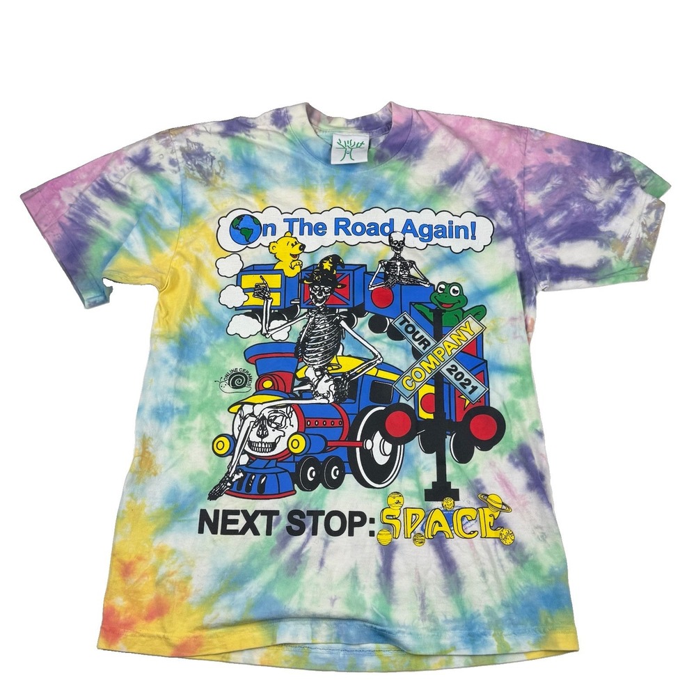 Online Ceramics Grateful Dead On the Road Again 2021 Tour Rainbow Tie-Dye Size M